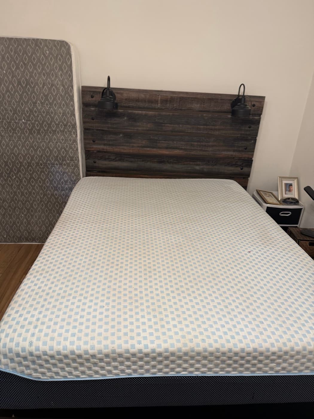 The same king mattress after steam cleaning